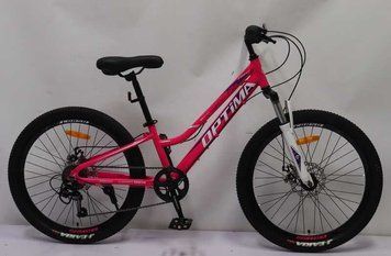 Велосипед спортивный Corso &laquo;OPTIMA&raquo; 24" дюйми TM-24936 рама алюмінієва 11``, обладнання Shimano 7 швидкістей, зібран на 75 igr-148320 фото