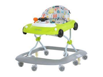 Ходунки El Camino ME 1216 CAR WAY Green-Gray, музика, стопор, 8 коліс, El Camino bab-375154 фото
