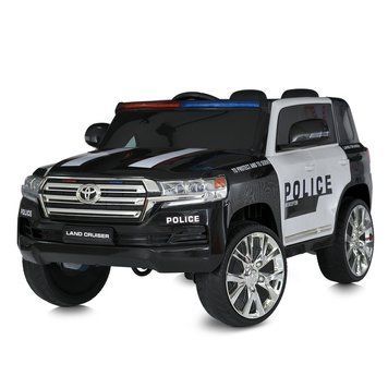 Детский электромобиль Джип Bambi JJ 2022 EBLR-2-1(2) (24V) Toyota Land Cruiser Police, черный mp-299599 фото