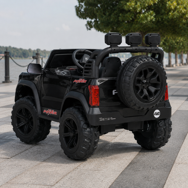 Детский электромобиль Джип Ford Ranger Raptor Bambi M 5829 EBLRS-2, черный, 4 мотора по 35W, EVA, кожа, MP3, Bluetooth mp-299994 фото