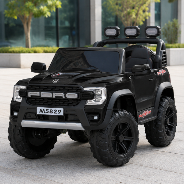 Детский электромобиль Джип Ford Ranger Raptor Bambi M 5829 EBLRS-2, черный, 4 мотора по 35W, EVA, кожа, MP3, Bluetooth mp-299994 фото