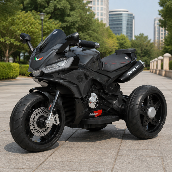 Дитячий мотоцикл Kawasaki Ninja M 6267EL-11 сірий, 2 мотори по 35W, EVA, шкіра, Bluetooth mp-344418 фото
