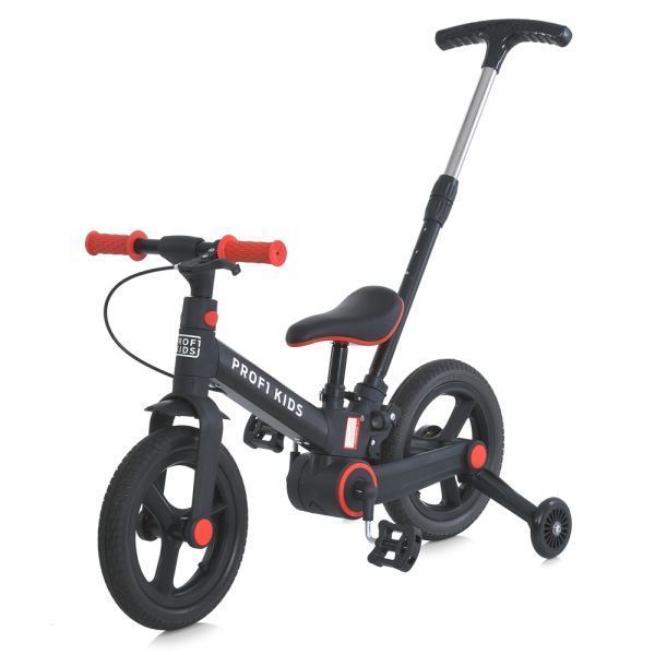 Велосипед-трансформер PROFI KIDS 12 д. MB 1021-1 3в1, 2 колеса,гума (антипрокол), стал.рама, кермо,чорний, нейлон.вилка, обід РР, ексцентрик сид, бат.ручка, складний mp-303305 фото
