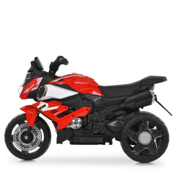 Дитячий мотоцикл BMW S1000R M 6262EL-3, 2 мотори по 25W, EVA, шкіра, Bluetooth, USB, TF, червоний mp-331257 фото