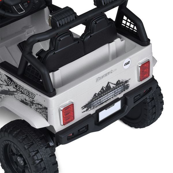 Джип M 5991EBLR-1 24V 1шт 2, 4G, 1аккум24V5AH, 4мотора50W, BLUETOOTH, USB, TF, EVA, музыка, свет, шкіра, білий mp-305697 фото