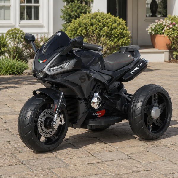 Дитячий мотоцикл Kawasaki Ninja M 6267EL-11 сірий, 2 мотори по 35W, EVA, шкіра, Bluetooth mp-344418 фото