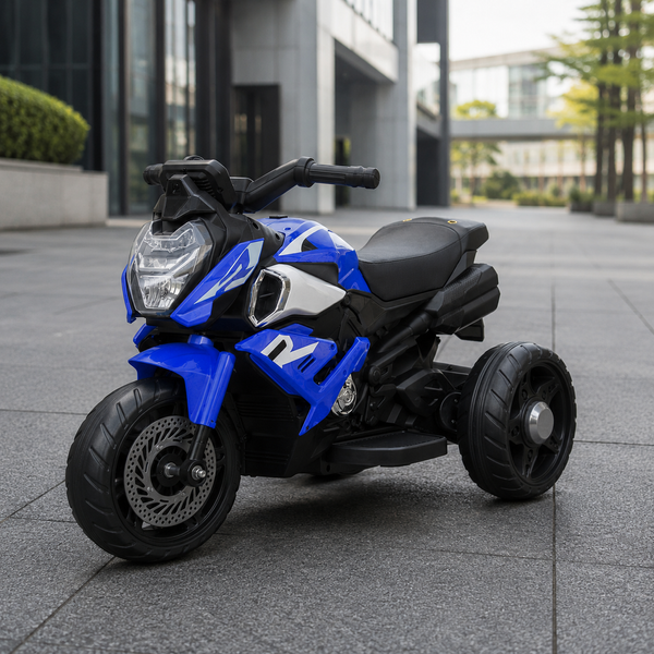 Детский мотоцикл BMW S1000R M 6262EL-4, 2 мотора по 25W, EVA, кожа, Bluetooth, USB, TF, синий mp-331258 фото
