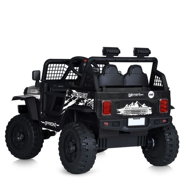 Джип M 5991EBLR-2 24V 1шт 2, 4G, 1аккум24V5AH, 4мотора50W, BLUETOOTH, USB, TF, EVA, музика, світло, шкіра, чорний mp-305699 фото