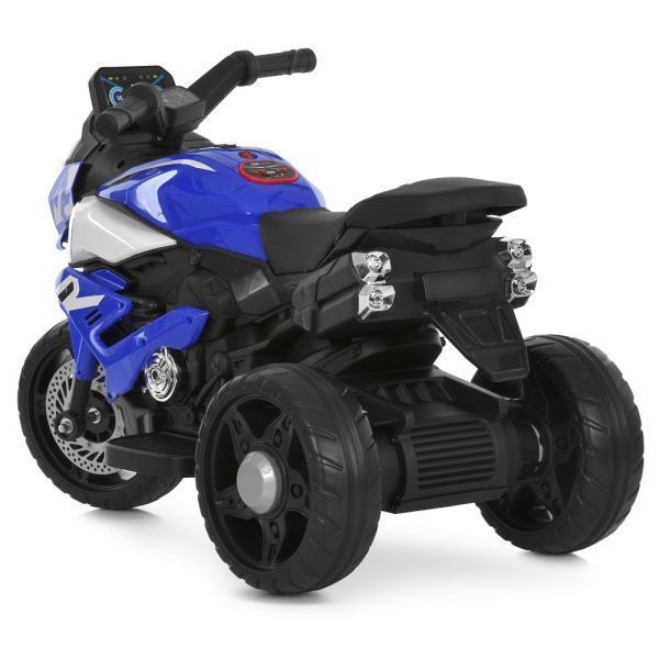 Детский мотоцикл BMW S1000R M 6262EL-4, 2 мотора по 25W, EVA, кожа, Bluetooth, USB, TF, синий mp-331258 фото