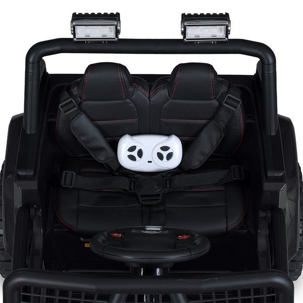 Джип M 5991EBLR-2 24V 1шт 2, 4G, 1аккум24V5AH, 4мотора50W, BLUETOOTH, USB, TF, EVA, музика, світло, шкіра, чорний mp-305699 фото