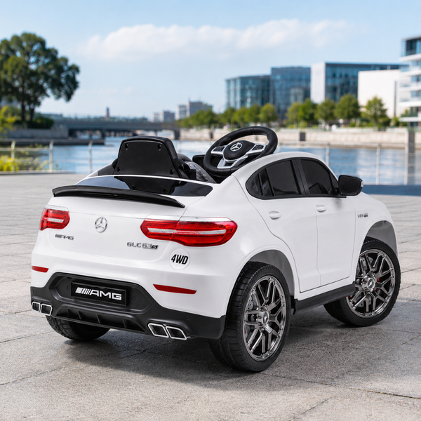 Дитячий електромобіль Джип Mercedes-Benz GLC 63S AMG Bambi M 4140EBLR-1 білий, 4 мотори по 30W, EVA, шкіра, USB, TF mp-245734 фото