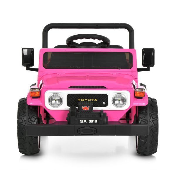 Детский электромобиль Джип Toyota Land Cruiser Pickup M 6308EBLR-8, 2 мотора по 35W, EVA, экокожа, MP3, USB, Bluetooth, розовый mp-337123 фото