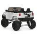 Детский электромобиль Джип Toyota Land Cruiser M 6296EBLR-1 двухместный, 4 мотора по 45W, EVA, кожа, MP3, Bluetooth, белый mp-331611 фото 3