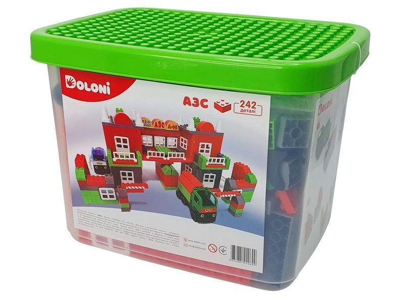 Конструктор пластиковый АЗС 242 детали, в пластиковом боксе,013888/07 Doloni Toys bab-964416 фото