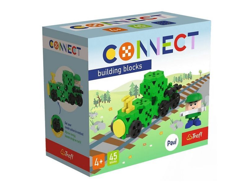 Конструктор Trefl Connect Локомотив з фігуркою Paul, 45 елементів 62044 bab-396146 фото
