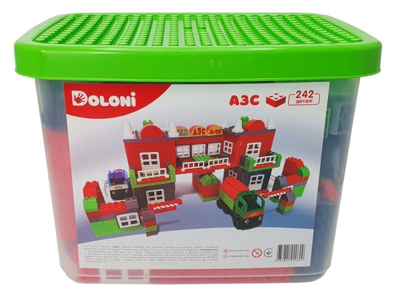 Конструктор пластиковый АЗС 242 детали, в пластиковом боксе,013888/07 Doloni Toys bab-964416 фото