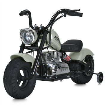 Мотоцикл M 6016AL-11 36V 1шт 2*18V9AH, 1*350W, USB, BLUETOOTH, TF, шкіра, сірий mp-306654 фото
