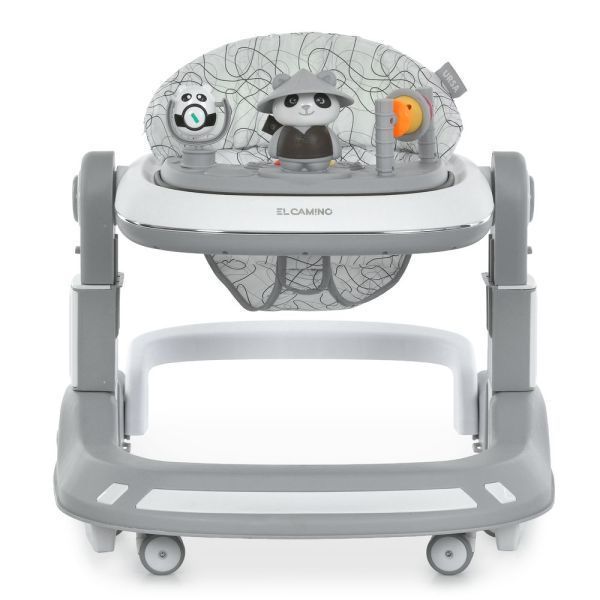 Ходунки ME 1200 URSA Gray 2в1 муз., пушер, колеса 6шт, свет, в кор, серый mp-330632 фото