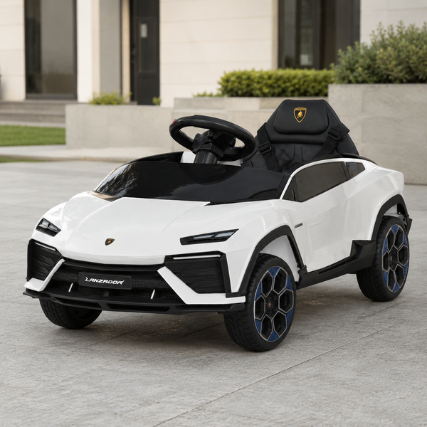 Дитячий електромобіль Lamborghini Lanzador Concept M 6293EBLR-1 білий, 4 мотори по 25W, EVA, шкіра, MP3, USB, Bluetooth mp-330360 фото
