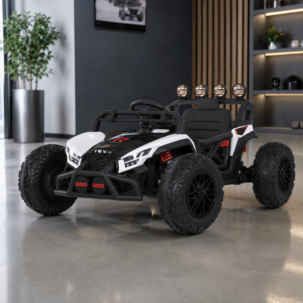 Багги M 6073EBLR-1 2, 4G на радиоуправлении, 2*12V7AH, 4*35W, USB, BLUETOOTH, EVA, музыка, свет, кожа, белый mp-308885 фото