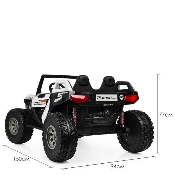 Детский электромобиль Джип Bambi M 4170 EBLR-1 (24V) Багги, двухместный, белый mp-225205 фото