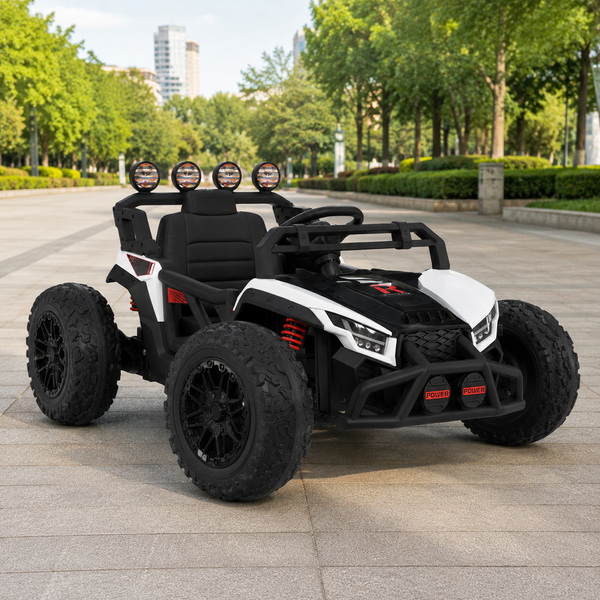 Багги M 6073EBLR-1 2, 4G на радиоуправлении, 2*12V7AH, 4*35W, USB, BLUETOOTH, EVA, музыка, свет, кожа, белый mp-308885 фото