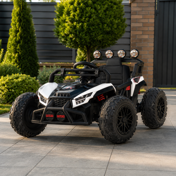 Багги M 6073EBLR-1 2, 4G на радиоуправлении, 2*12V7AH, 4*35W, USB, BLUETOOTH, EVA, музыка, свет, кожа, белый mp-308885 фото