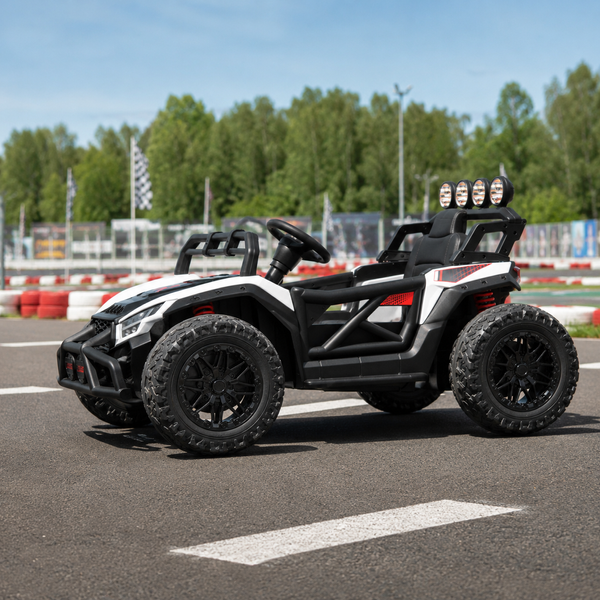 Багги M 6073EBLR-1 2, 4G на радиоуправлении, 2*12V7AH, 4*35W, USB, BLUETOOTH, EVA, музыка, свет, кожа, белый mp-308885 фото