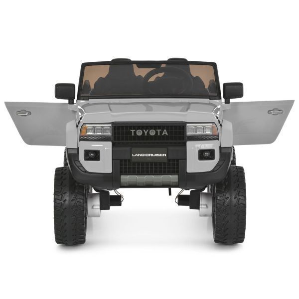 Детский электромобиль Джип Toyota Land Cruiser M 6296EBLR-11 двухместный, 4 мотора по 45W, EVA, кожа, MP3, Bluetooth, серый mp-331612 фото