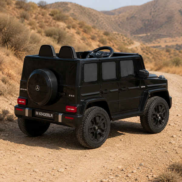 Джип дитячий електромобіль Mercedes-AMG G 63 / G-Class Гелендваген M 6343EBLR-2, 4 мотори по 35W, EVA, екошкіра, MP3/USB/TF/Bluetooth, чорний mp-346375 фото