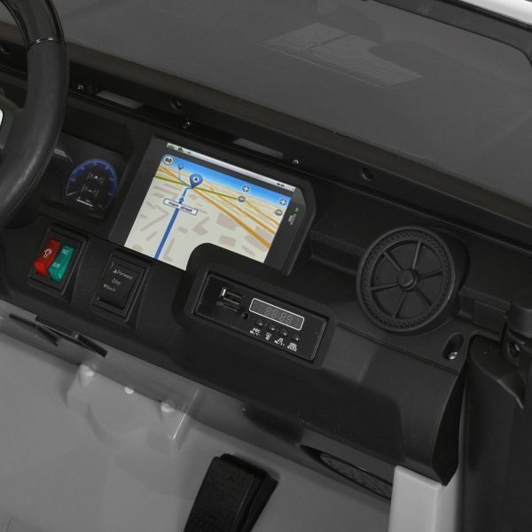 Детский электромобиль Джип Toyota Land Cruiser M 6296EBLR-11 двухместный, 4 мотора по 45W, EVA, кожа, MP3, Bluetooth, серый mp-331612 фото