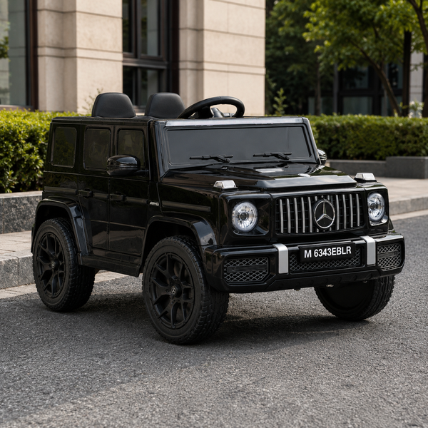 Джип дитячий електромобіль Mercedes-AMG G 63 / G-Class Гелендваген M 6343EBLR-2, 4 мотори по 35W, EVA, екошкіра, MP3/USB/TF/Bluetooth, чорний mp-346375 фото