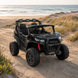 Двомісний дитячий електромобіль Джип M 6368EBLR-2 багі UTV Racing 4x4 чорний, 4 мотори по 200W, MP3, Bluetooth, EVA, екошкіра mp-345378 фото 5