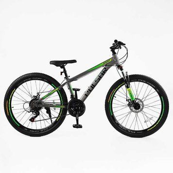 Велосипед спортивный Corso &laquo;PULSAR&raquo; 26" дюймів PL-26031 рама алюмінієва 13&rsquo;&rsquo;, обладнання Shimano 21 швидкість, зібран на 75 igr-164800 фото