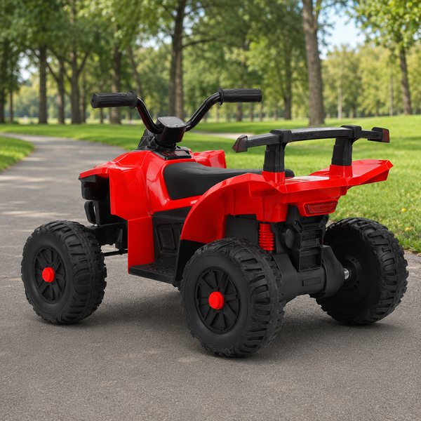 Дитячий квадроцикл M 6378EL-3 червоний, 2 мотори по 25W, EVA, шкіра, Bluetooth, світло, музика mp-348105 фото