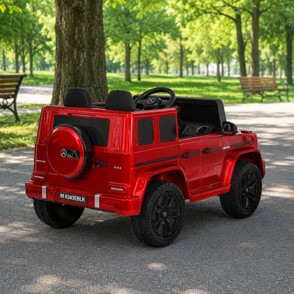 Дитячий електромобіль Джип Mercedes-AMG G 63 / G-Class Гелендваген M 6343EBLRS-3 червоний, 4 мотори по 35W, MP3, Bluetooth, EVA, шкіра, автофарбування mp-346376 фото