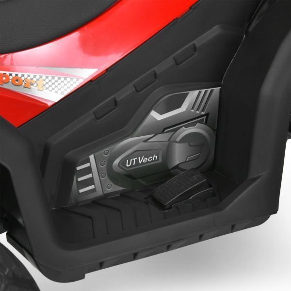 Квадроцикл M 6294EL-3 2мотори45W, 1акум12V9AH, EVA, MP3, USB, TF, BLUETOOTH, шкіра, музика, світло, червоний mp-331615 фото