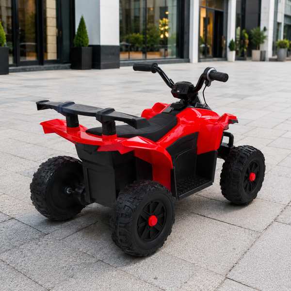 Дитячий квадроцикл M 6378EL-3 червоний, 2 мотори по 25W, EVA, шкіра, Bluetooth, світло, музика mp-348105 фото