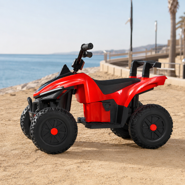 Дитячий квадроцикл M 6378EL-3 червоний, 2 мотори по 25W, EVA, шкіра, Bluetooth, світло, музика mp-348105 фото