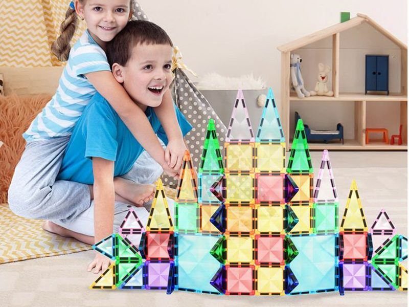 Магнітний конструктор PicassoTiles Mini Diamond Series Set, 60 деталей bab-396294 фото