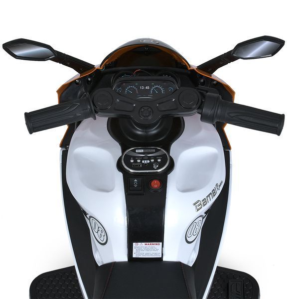 Мотоцикл M 4053EL-7 2мотор25W, 2акум6V5AH, MP3, USB, TF, EVA, руч.газу, музика, світло, помаранчевий mp-305772 фото