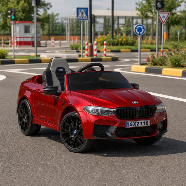Дитячий електромобіль BMW M5 Bambi M 4791EBLRS-3 червоний, автофарбування, 2 мотори по 35W, EVA, шкіра, MP3, USB, Bluetooth mp-293694 фото