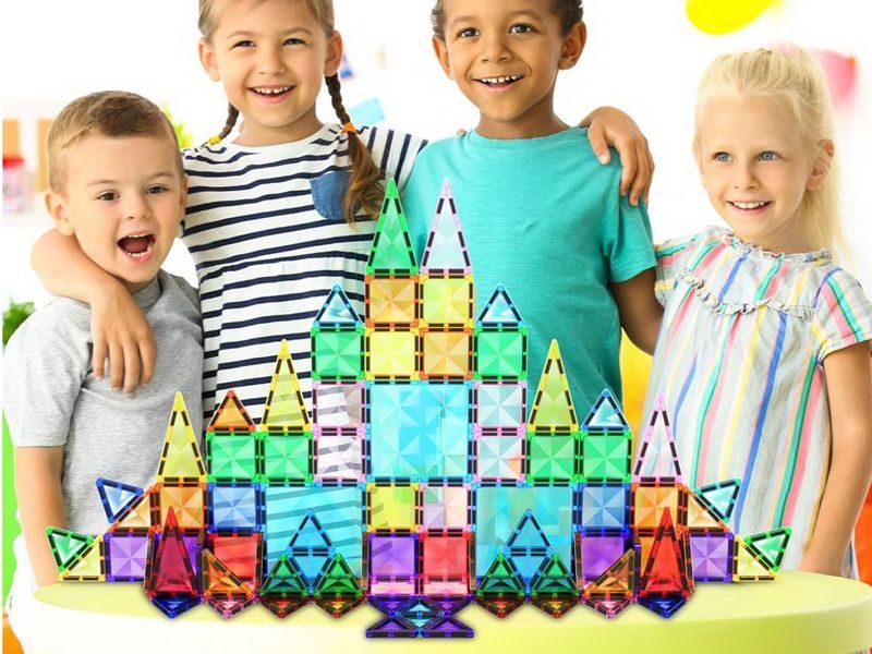 Магнітний конструктор PicassoTiles Mini Diamond Series Set, 100 деталей bab-396295 фото