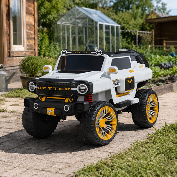 Дитячий електромобіль Джип Bambi M 5821 EBLR-1 (24V) Jeep, білий mp-297590 фото