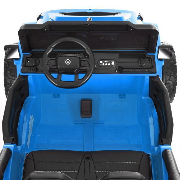 Детский электромобиль Джип Jeep Wrangler M 6287EBLR-4 двухместный синий, 4 мотора по 45W, EVA, кожа, Bluetooth mp-332245 фото