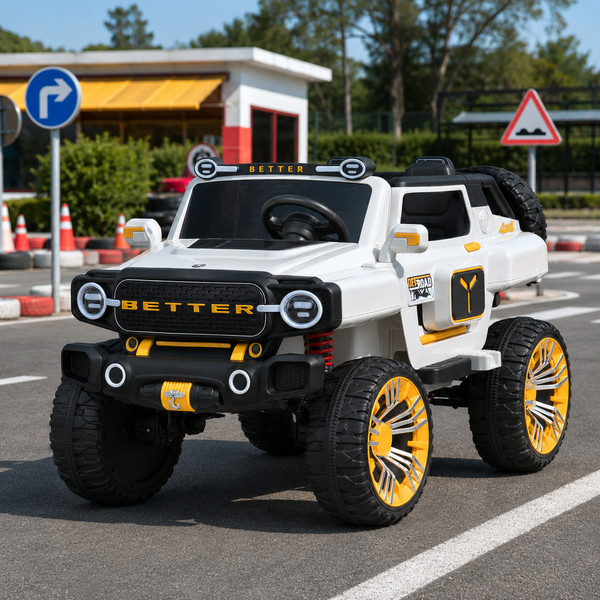 Дитячий електромобіль Джип Bambi M 5821 EBLR-1 (24V) Jeep, білий mp-297590 фото