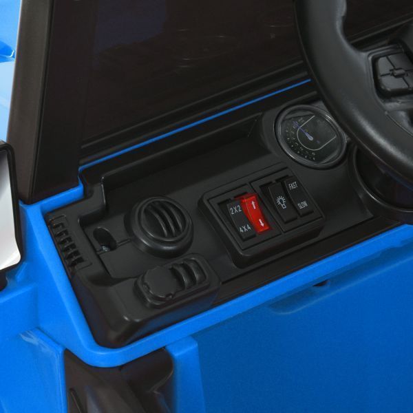 Детский электромобиль Джип Jeep Wrangler M 6287EBLR-4 двухместный синий, 4 мотора по 45W, EVA, кожа, Bluetooth mp-332245 фото