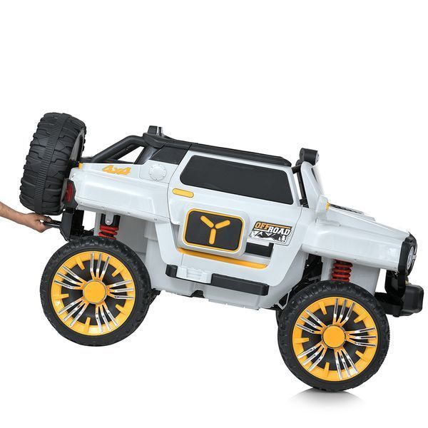 Дитячий електромобіль Джип Bambi M 5821 EBLR-1 (24V) Jeep, білий mp-297590 фото