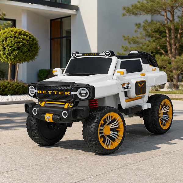 Дитячий електромобіль Джип Bambi M 5821 EBLR-1 (24V) Jeep, білий mp-297590 фото