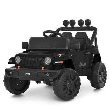 Джип M 6312EBLR-2(24V) (1шт) р/к2.4G, 2мотори200W, 1акум24V5AH, EVA, USB, MP3, шкіра, світло, музика, чорний mp-359315 фото